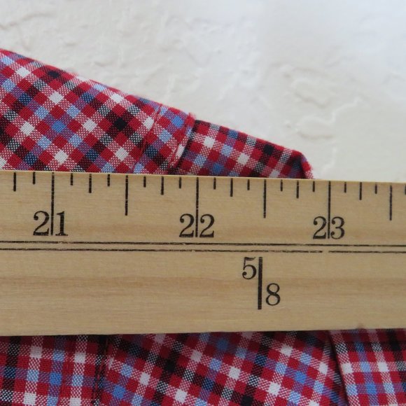 Haggar* Men's Short Sleeve Button Down Curved Hem Chest Pocket Shirt~ Size Large - Picture 7 of 12